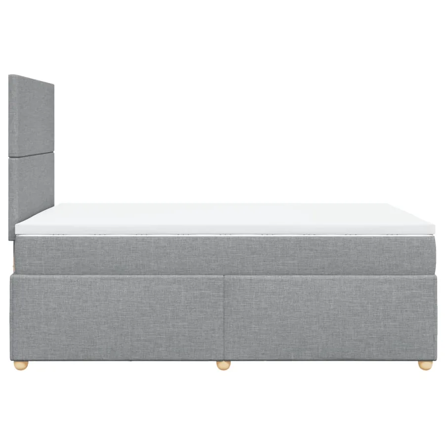 Sommier à lattes de lit avec matelas Gris clair 120x200cm Tissu - 7