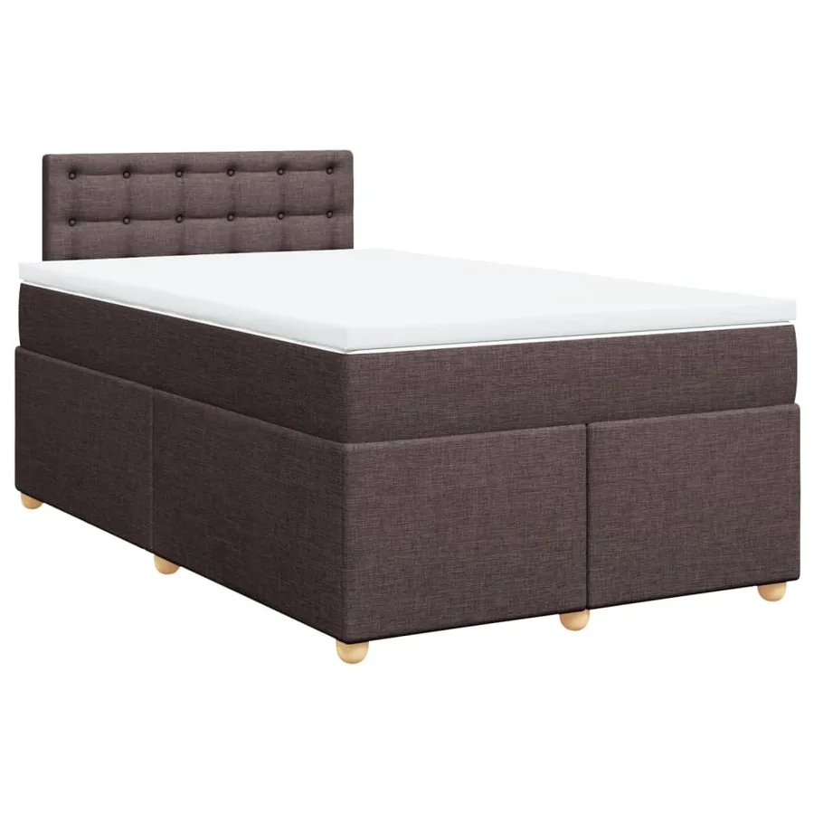 Sommier à lattes de lit avec matelas Marron foncé 120x200 cm - 2