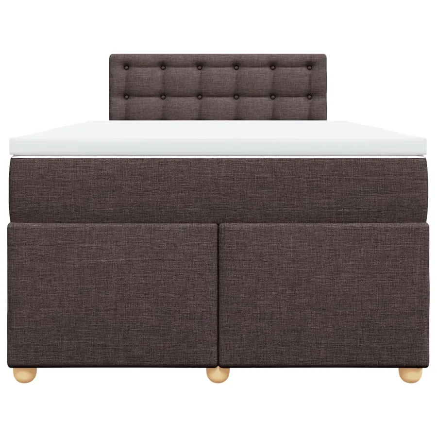Sommier à lattes de lit avec matelas Marron foncé 120x200 cm - 4