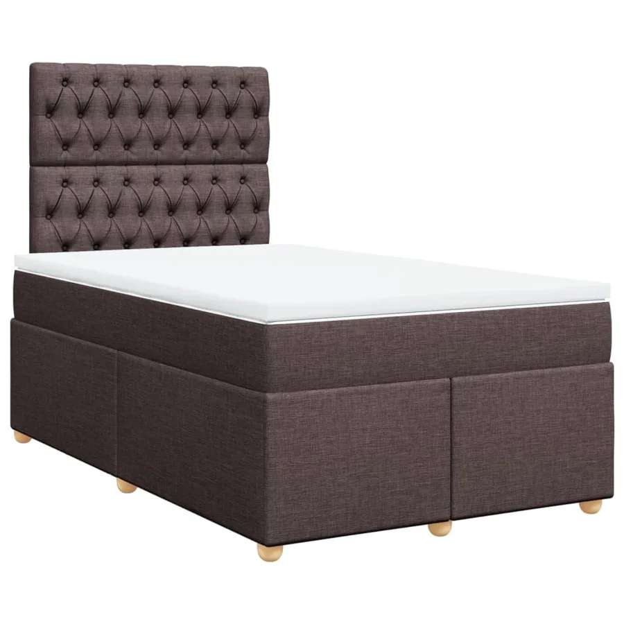 Sommier à lattes de lit avec matelas Marron foncé 120x200 cm - 2