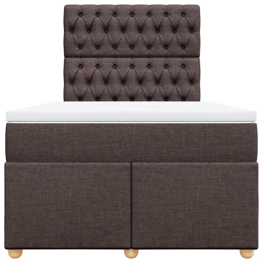 Sommier à lattes de lit avec matelas Marron foncé 120x200 cm - 4