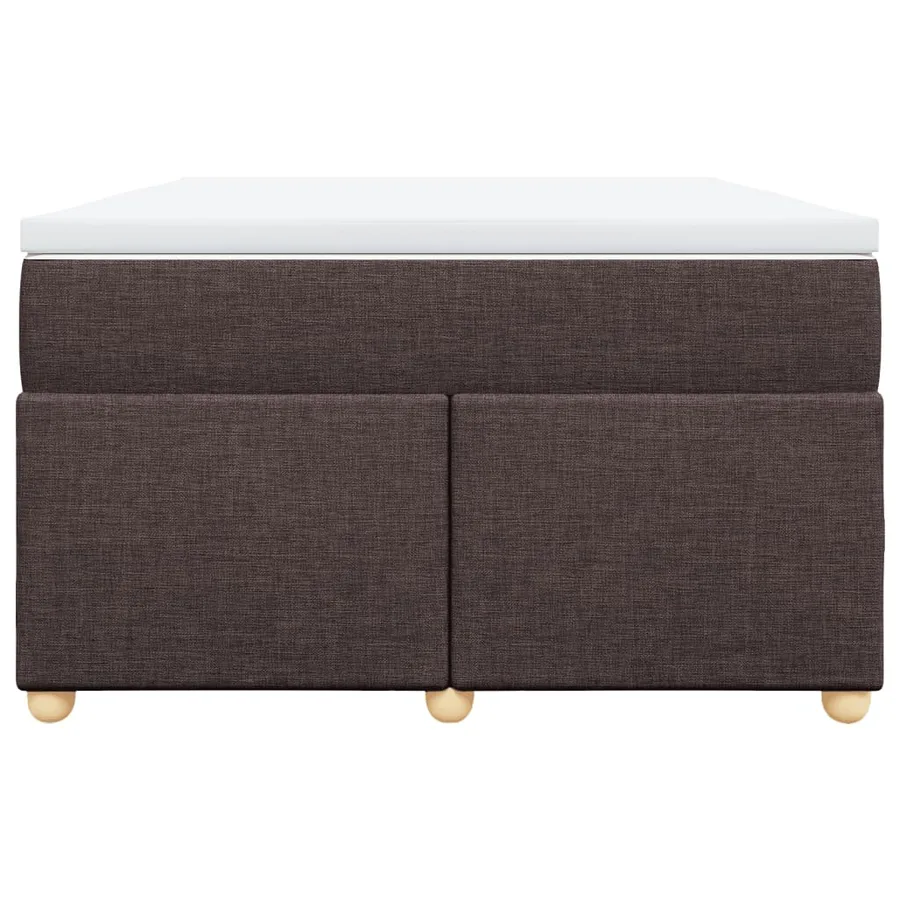 Sommier à lattes de lit et matelas marron foncé 120x190cm tissu - 4