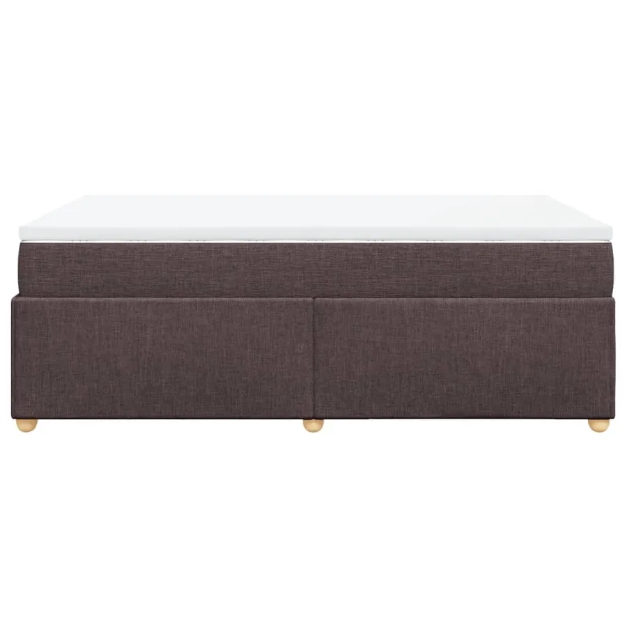 Sommier à lattes de lit et matelas marron foncé 120x190cm tissu - 8