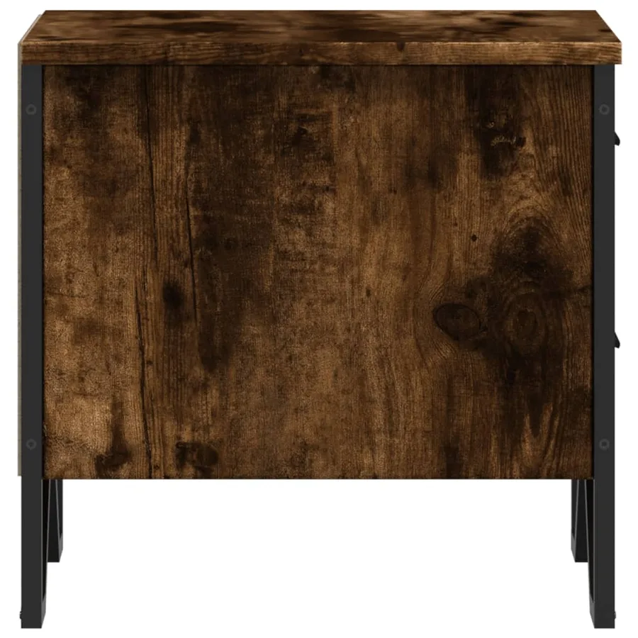 Tables de chevet 2 pcs chêne fumé 40x41x40 cm bois ingénierie - 7