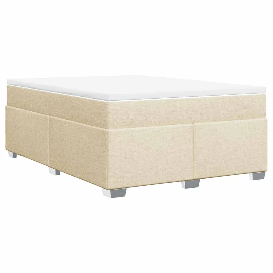 Sommier à lattes de lit avec matelas Crème 140x190 cm Tissu - 9