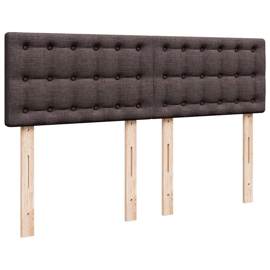 Sommier à lattes de lit avec matelas Marron foncé 140x190 cm - 7