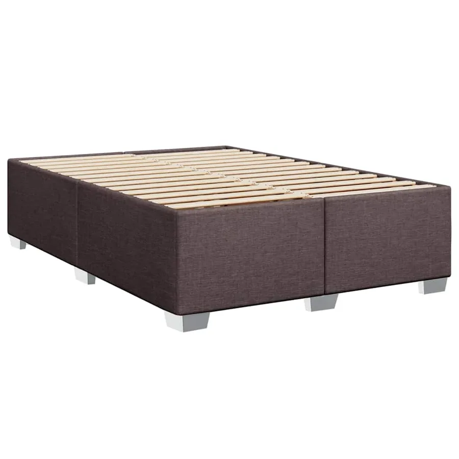 Sommier à lattes de lit avec matelas Marron foncé 140x190 cm - 8
