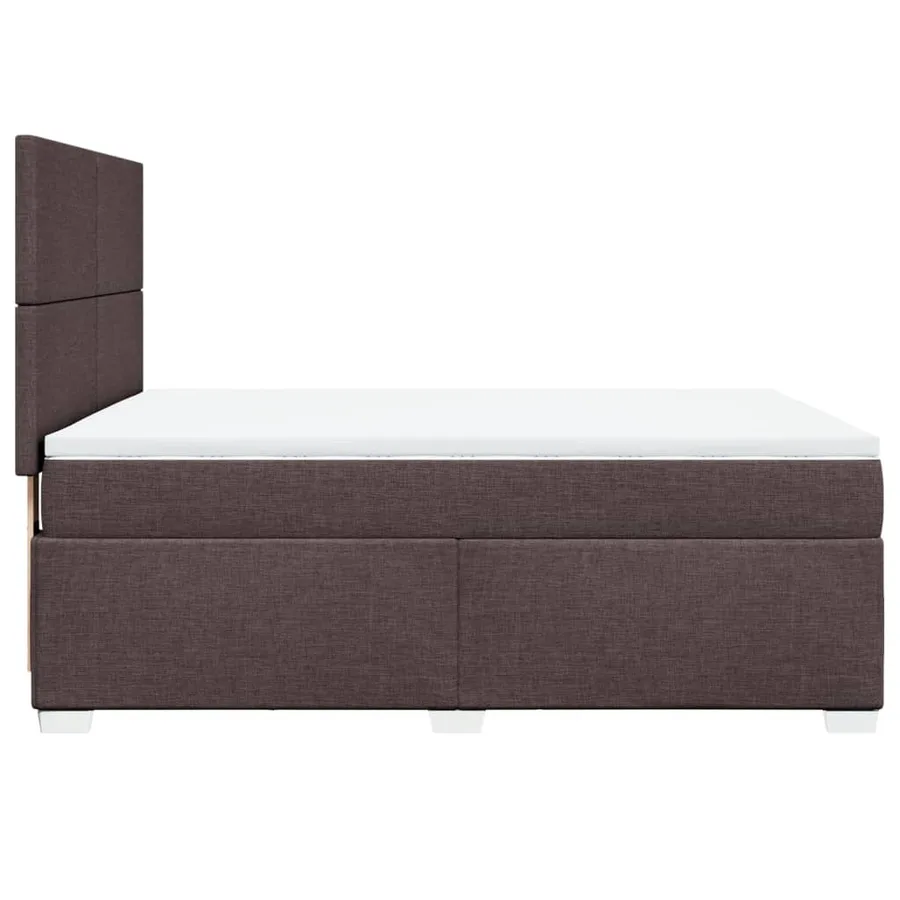 Sommier à lattes de lit avec matelas Marron foncé 140x190 cm - 11