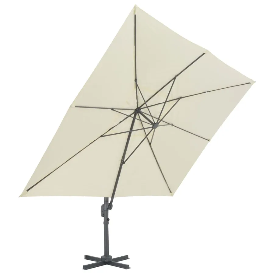 Parasol de jardin avec base portable sable - 4