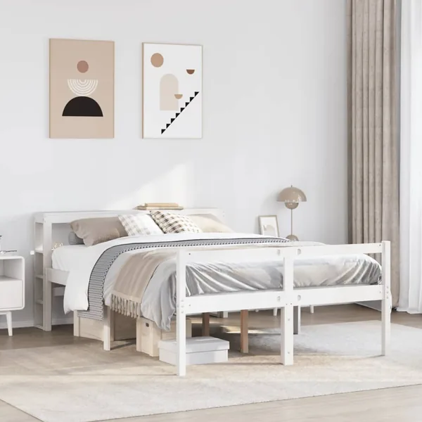 Lit pour personne âgée avec tête de lit sans matelas 120x200 cm