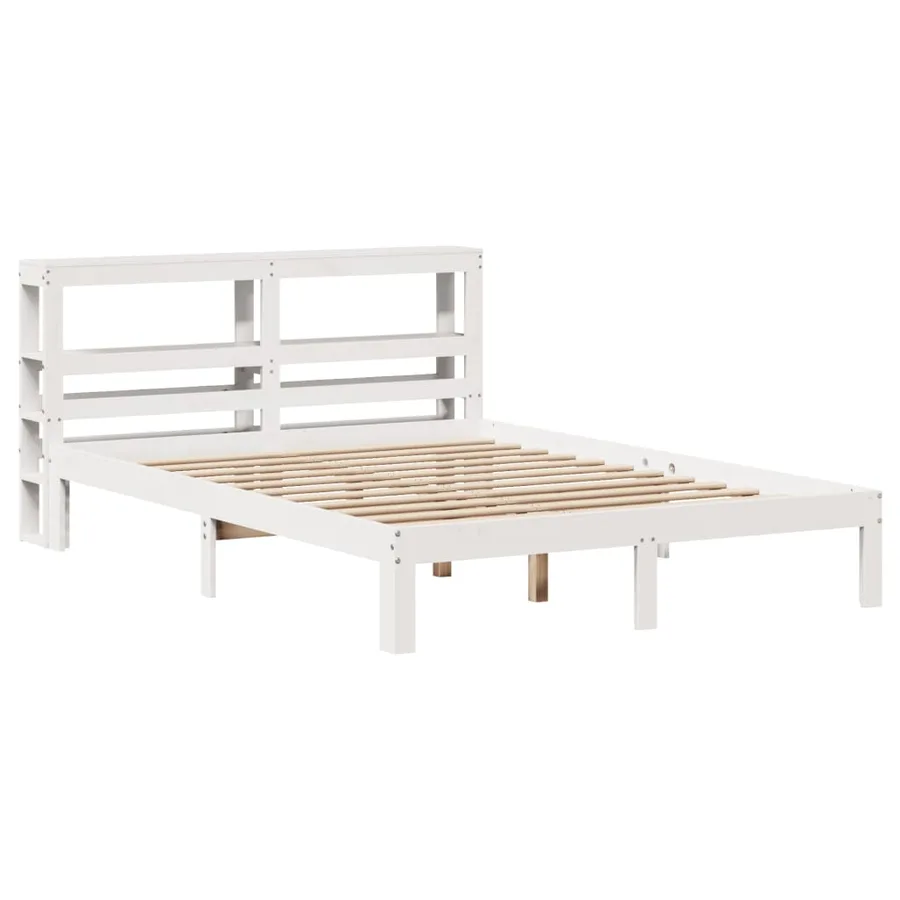 Cadre de lit avec tête de lit sans matelas blanc 120x200 cm - 3