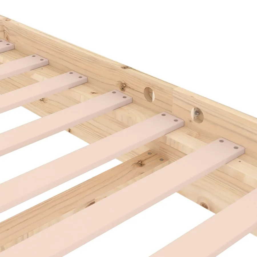 Cadre de lit Bois massif 140x200 cm - 7