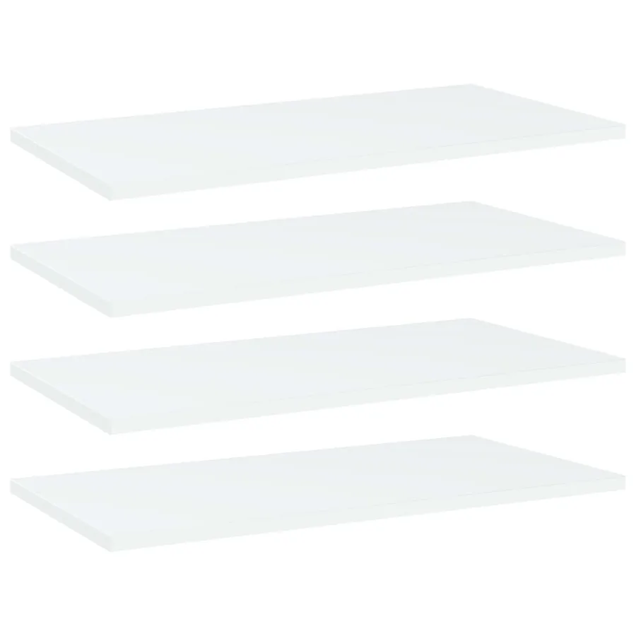 Panneaux de bibliothèque 4 pcs Blanc 60x30x1,5 cm Aggloméré