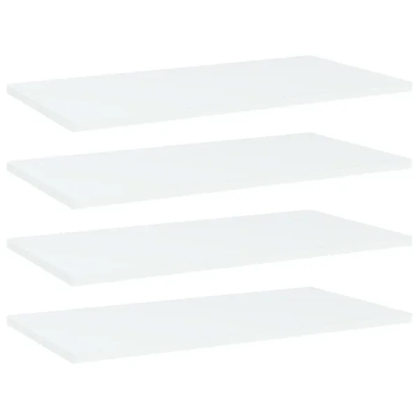 Panneaux de bibliothèque 4 pcs Blanc 60x30x1,5 cm Aggloméré
