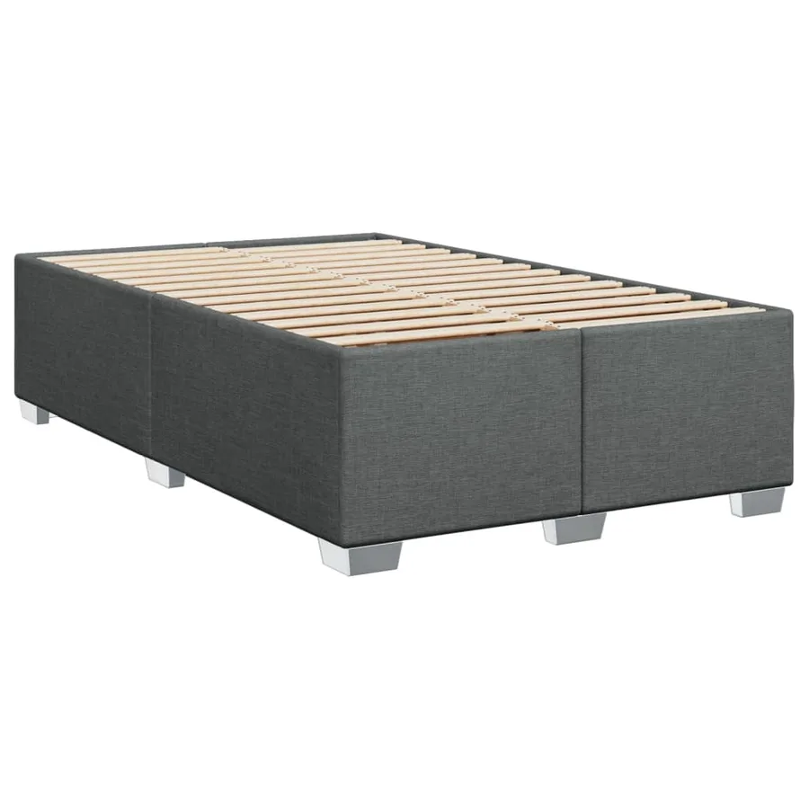 Sommier à lattes de lit avec matelas Gris foncé 120x200cm Tissu - 8