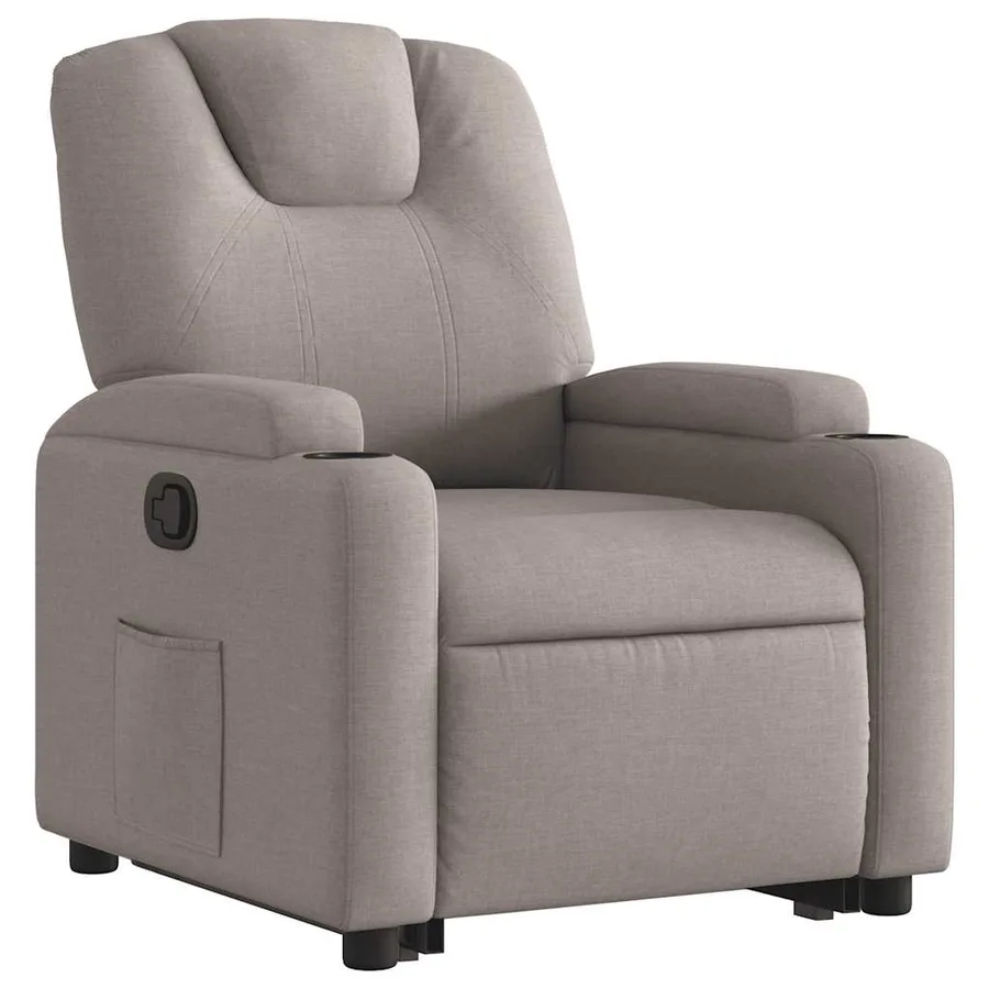 Fauteuil inclinable taupe tissu - 4