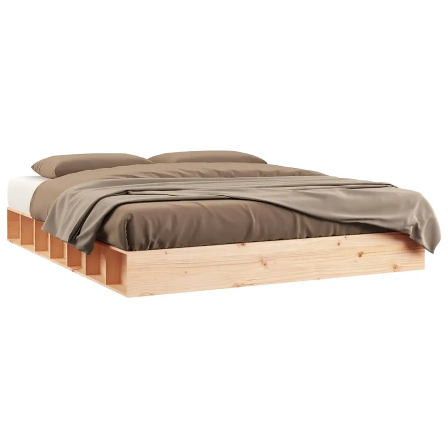 Cadre de lit sans matelas 200x200 cm bois massif - 2