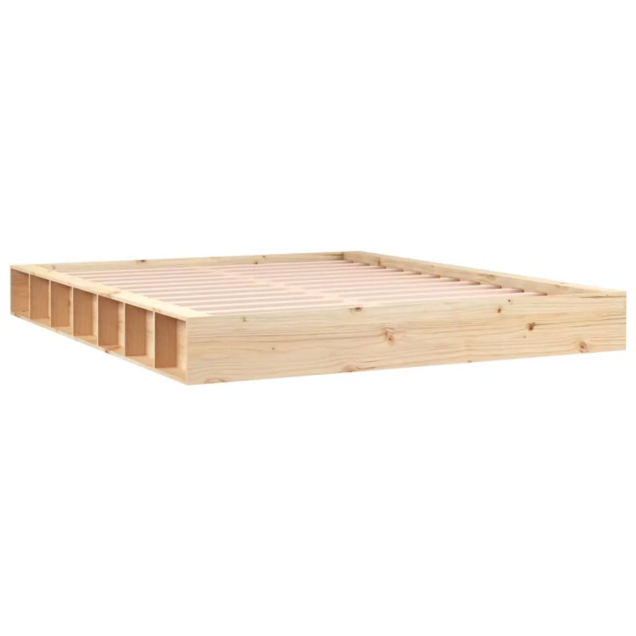 Cadre de lit sans matelas 200x200 cm bois massif - 3