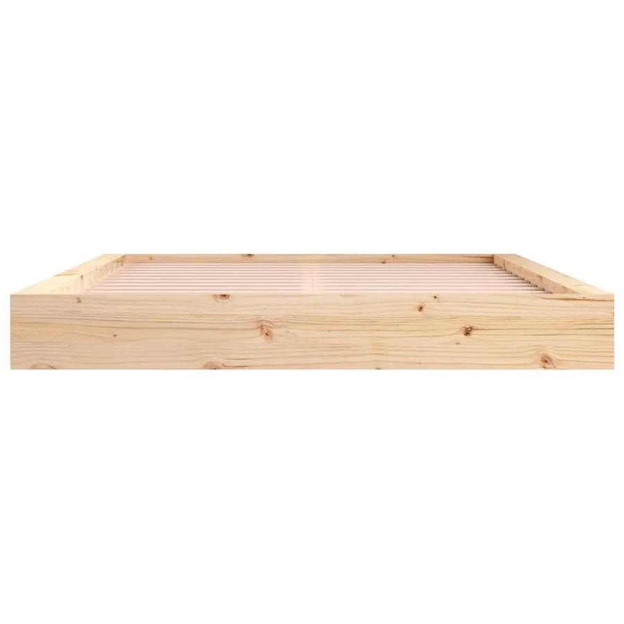 Cadre de lit sans matelas 200x200 cm bois massif - 4