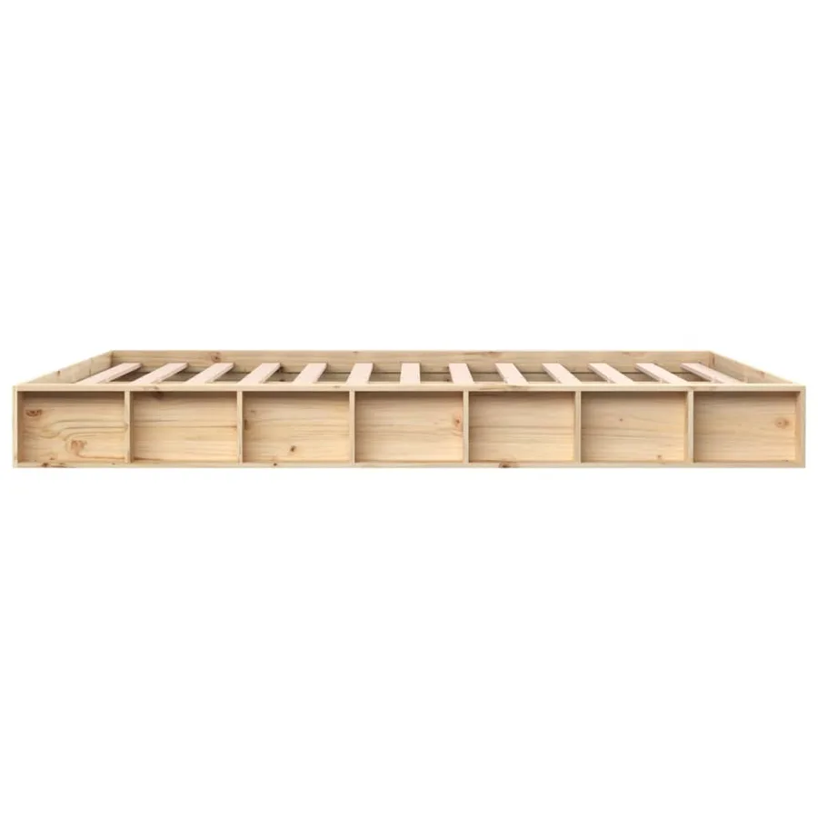 Cadre de lit sans matelas 200x200 cm bois massif - 5