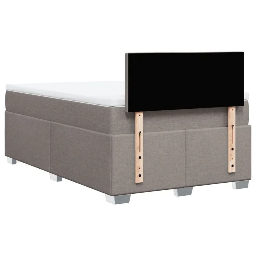 Sommier à lattes de lit avec matelas Taupe 120x200 cm Tissu - 12