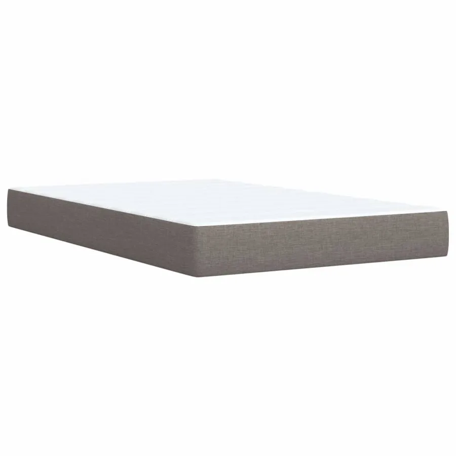 Sommier à lattes de lit avec matelas Taupe 120x200 cm Tissu - 9