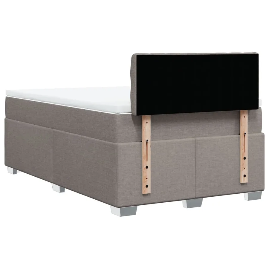Sommier à lattes de lit avec matelas Taupe 120x200 cm Tissu - 6
