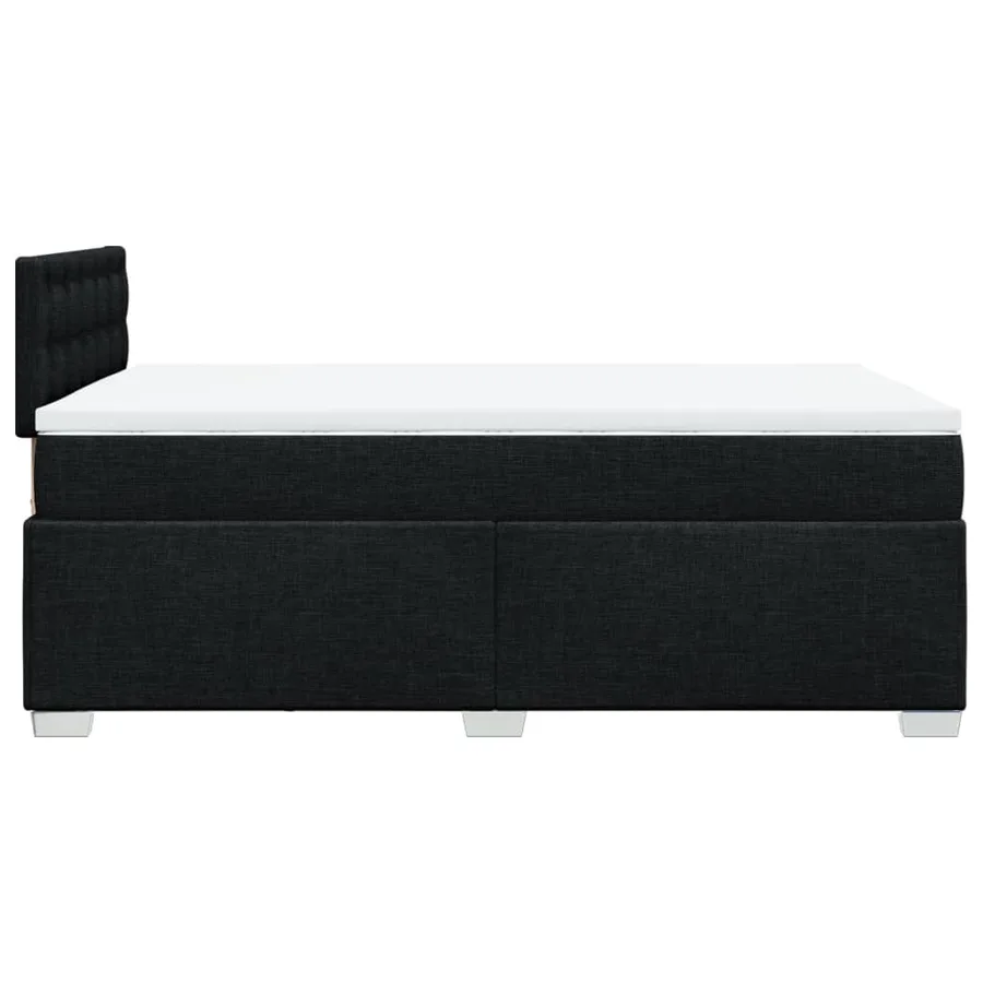 Sommier à lattes de lit avec matelas Noir 120x200 cm Tissu - 11
