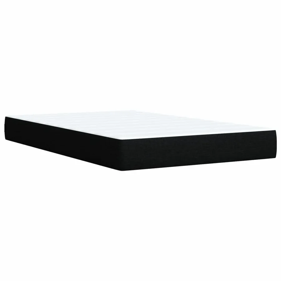 Sommier à lattes de lit avec matelas Noir 120x200 cm Tissu - 9