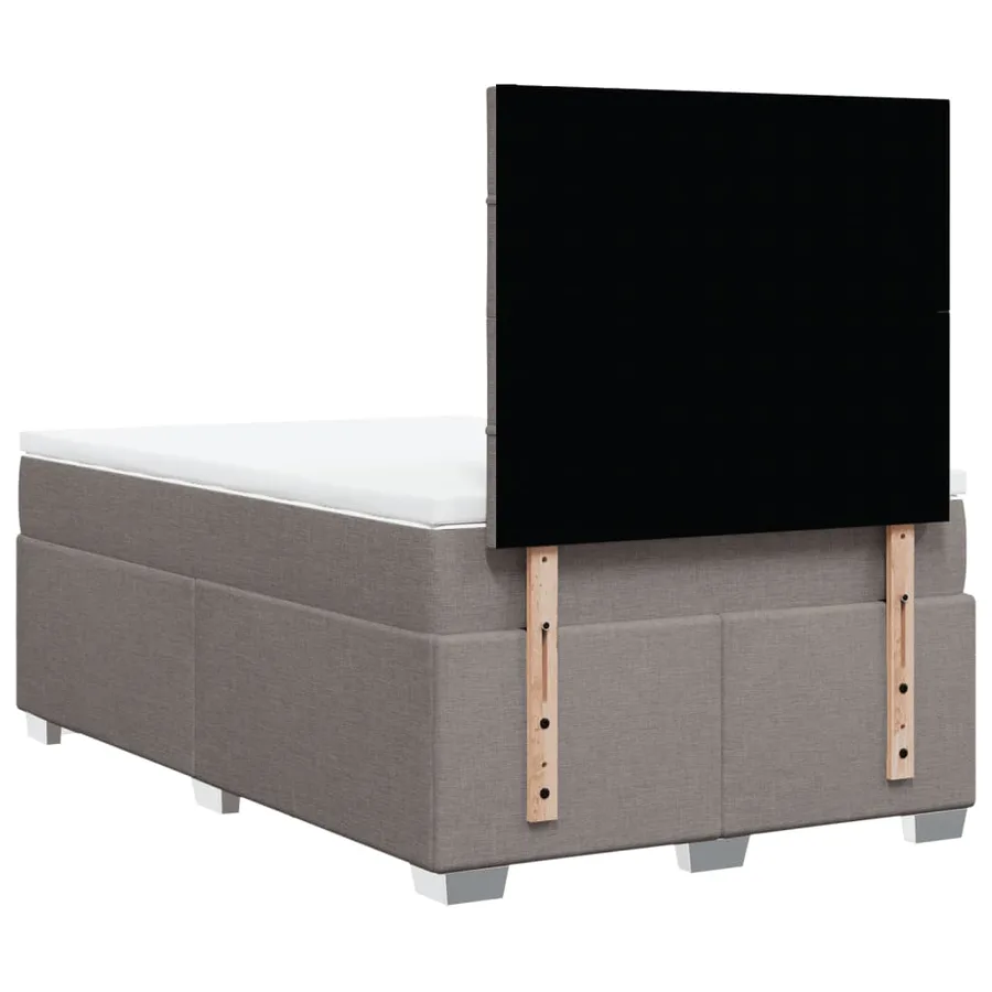 Sommier à lattes de lit avec matelas Taupe 120x200 cm Tissu - 10