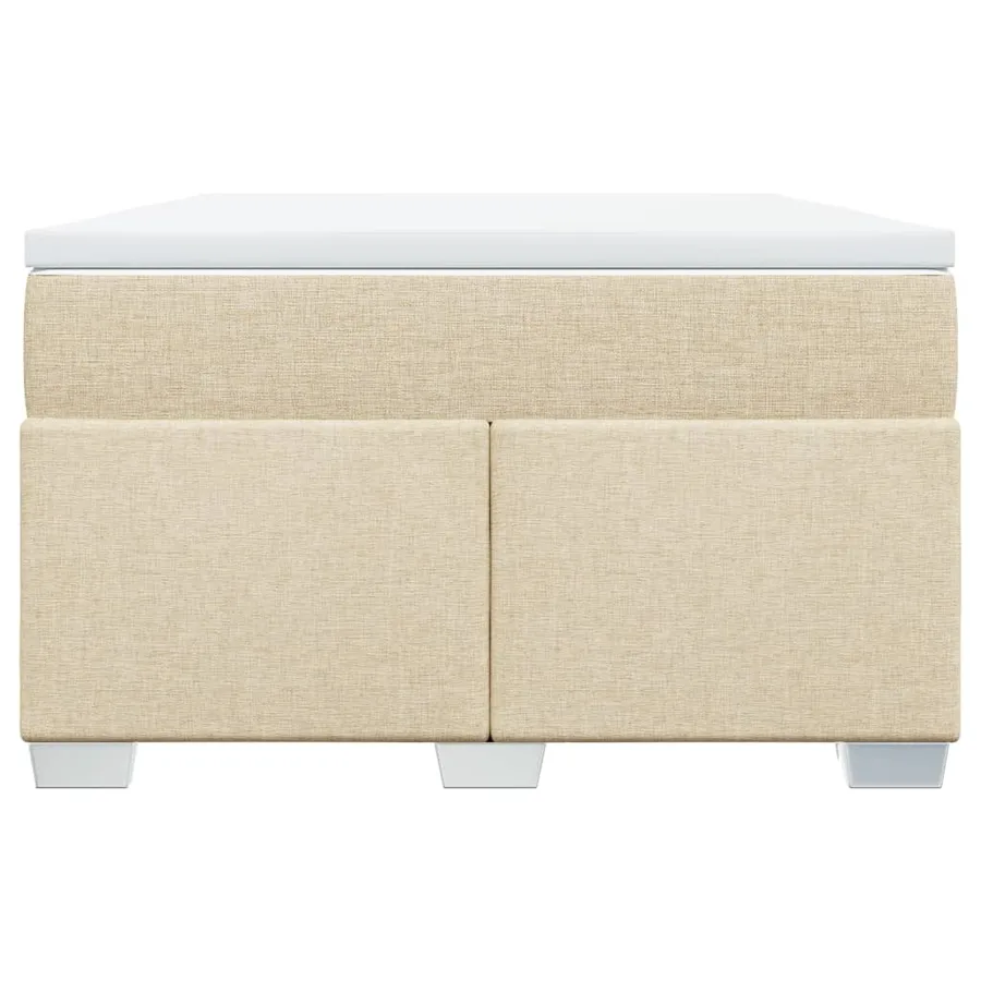 Sommier à lattes de lit avec matelas Crème 120x200 cm Tissu - 4