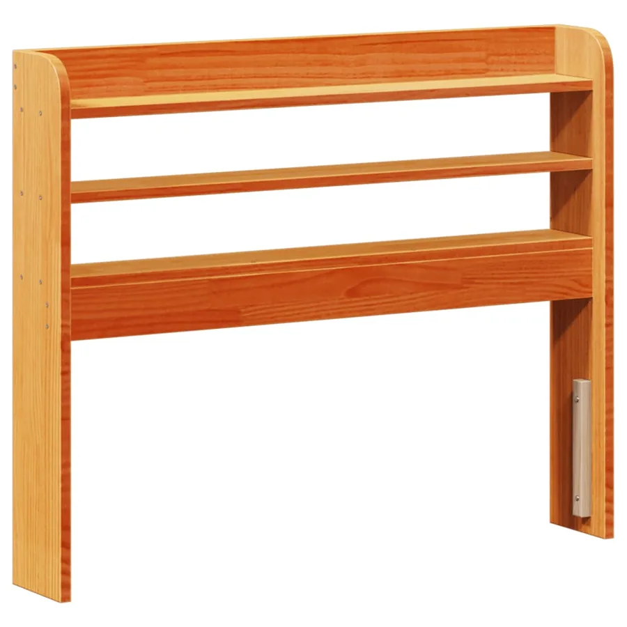 Cadre de lit sans matelas cire marron 100x200cm bois pin massif - 6