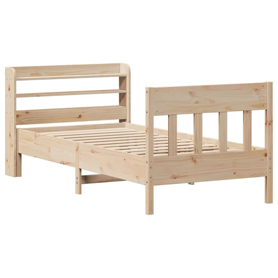 Cadre de lit sans matelas 90x200 cm bois de pin massif - 3