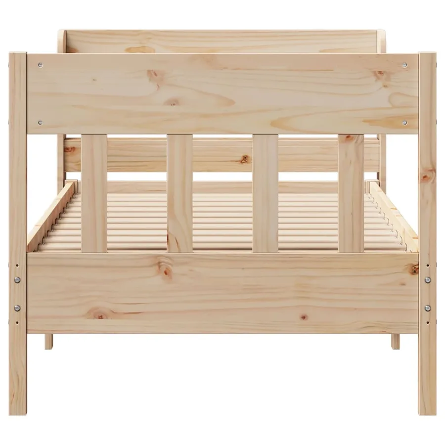 Cadre de lit sans matelas 90x200 cm bois de pin massif - 4