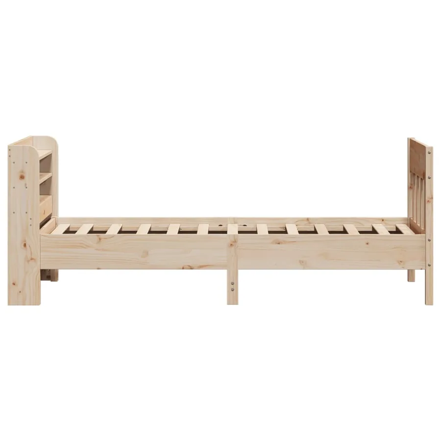 Cadre de lit sans matelas 90x200 cm bois de pin massif - 5