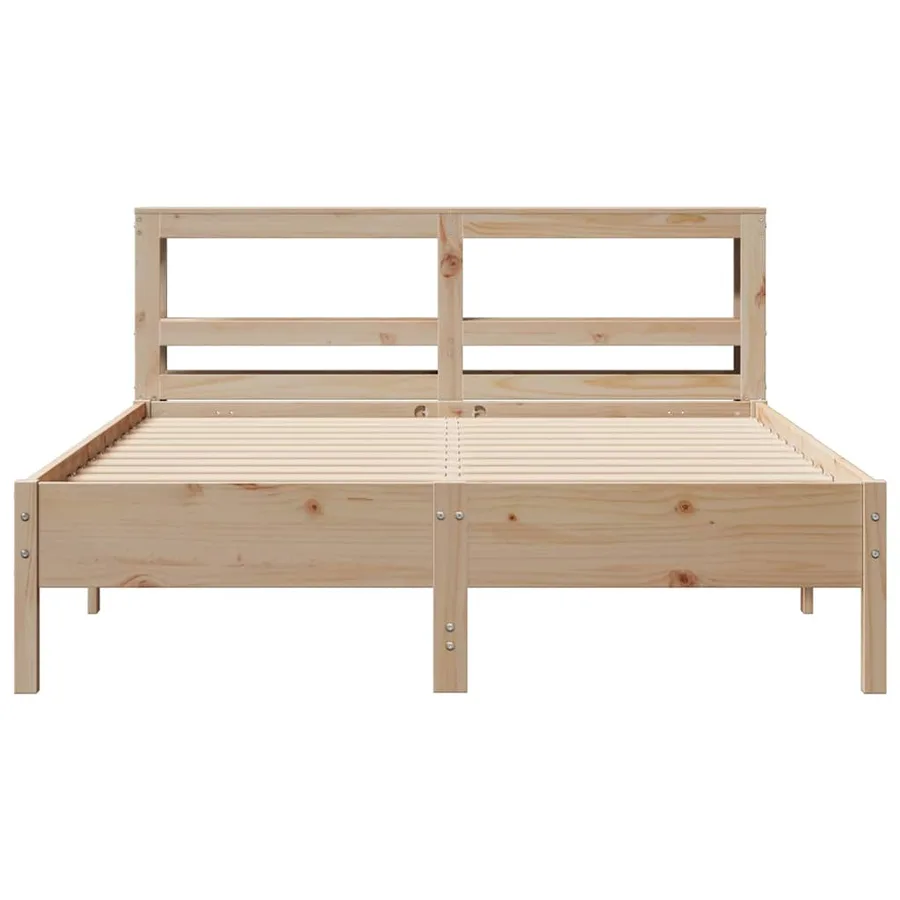 Cadre de lit sans matelas 160x200 cm bois massif de pin - 4