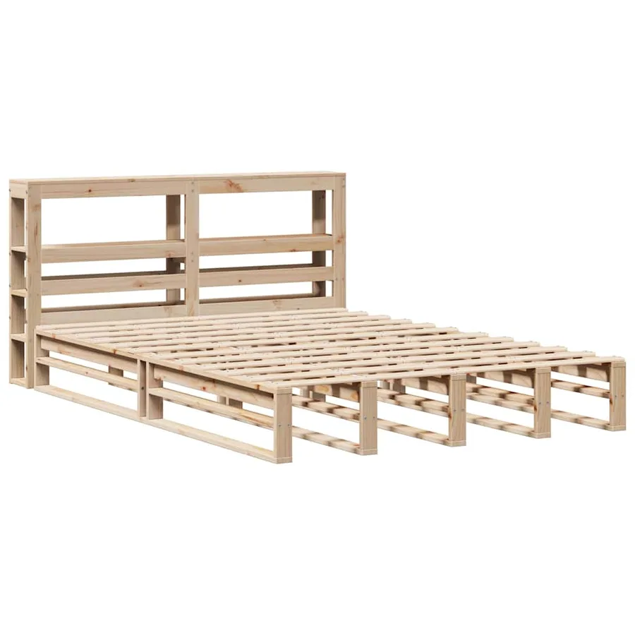 Cadre de lit sans matelas 160x200 cm bois massif de pin - 3