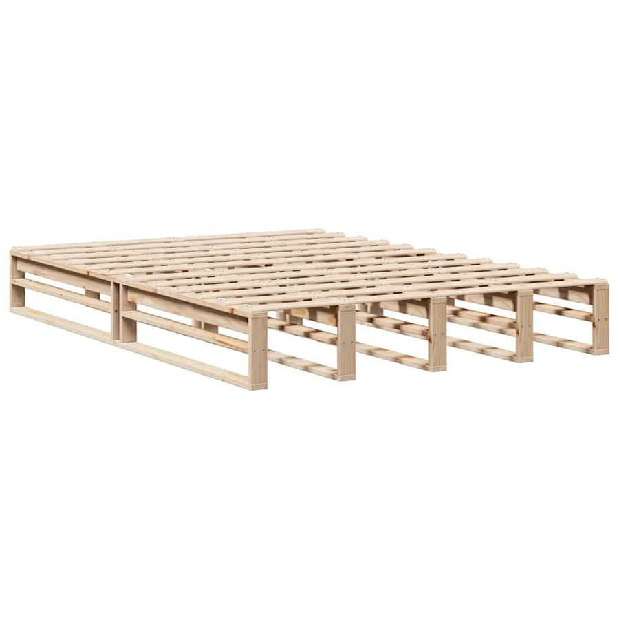 Cadre de lit sans matelas 160x200 cm bois massif de pin - 5