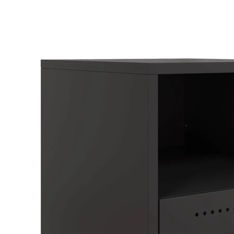 Table de chevet noir 36x39x43,5 cm acier - 11