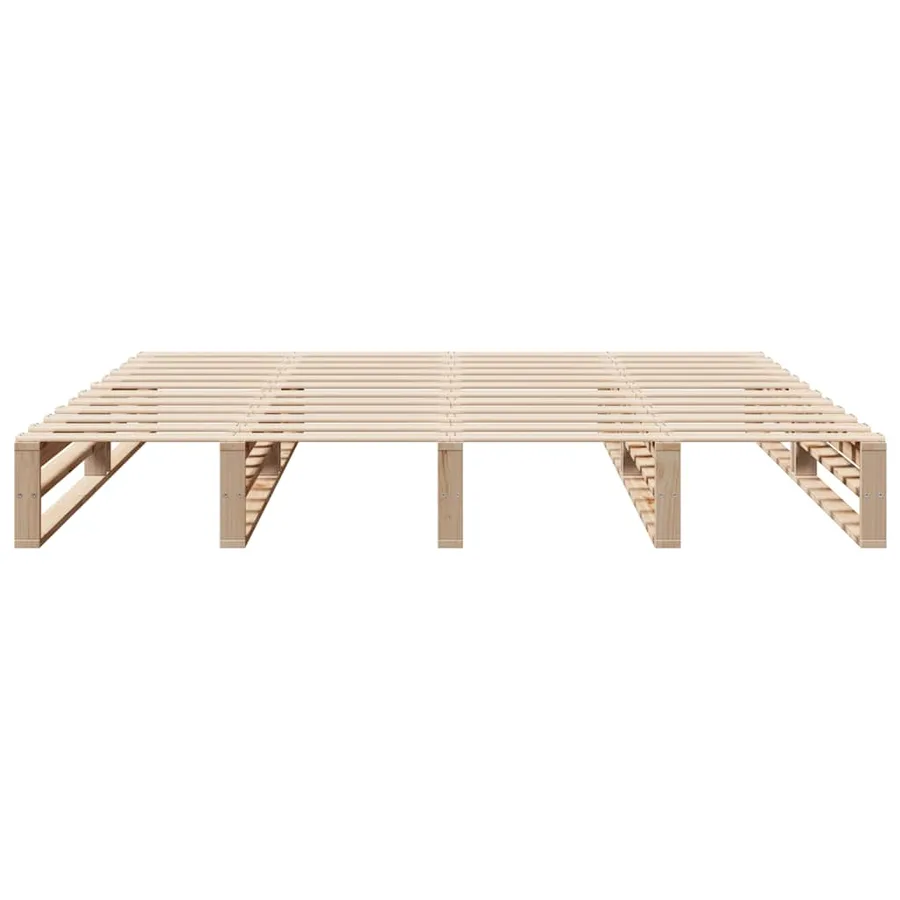 Cadre de lit sans matelas 180x200 cm bois massif de pin - 4