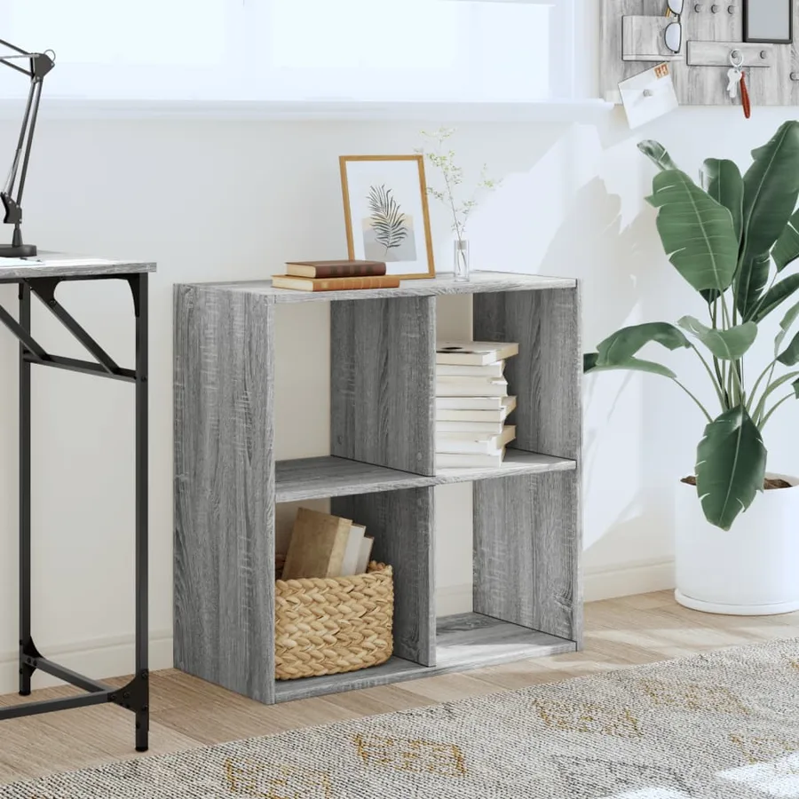 Bibliothèque sonoma gris 68,5x32x68,5 cm bois d'ingénierie - 3