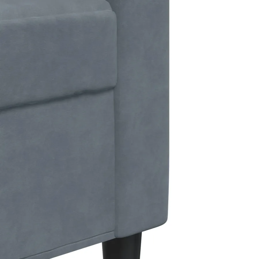Ensemble de canapés 3 pcs avec coussins Gris foncé Velours - 7