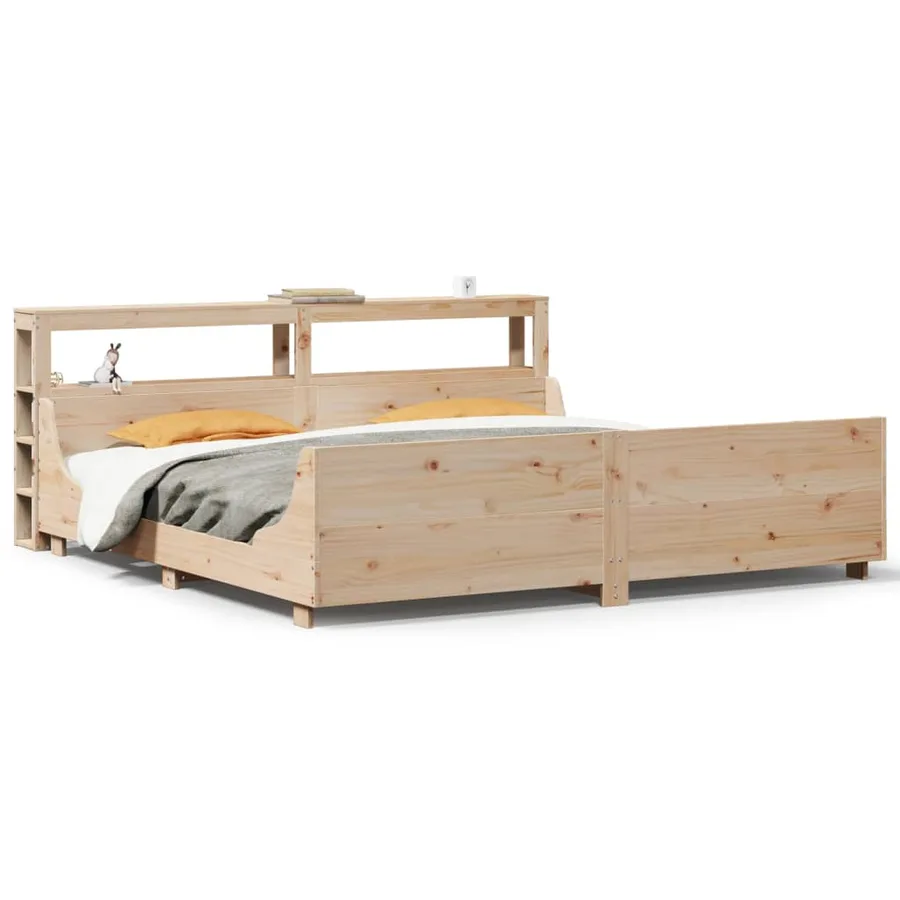 Cadre de lit sans matelas 180x200 cm bois massif de pin - 2