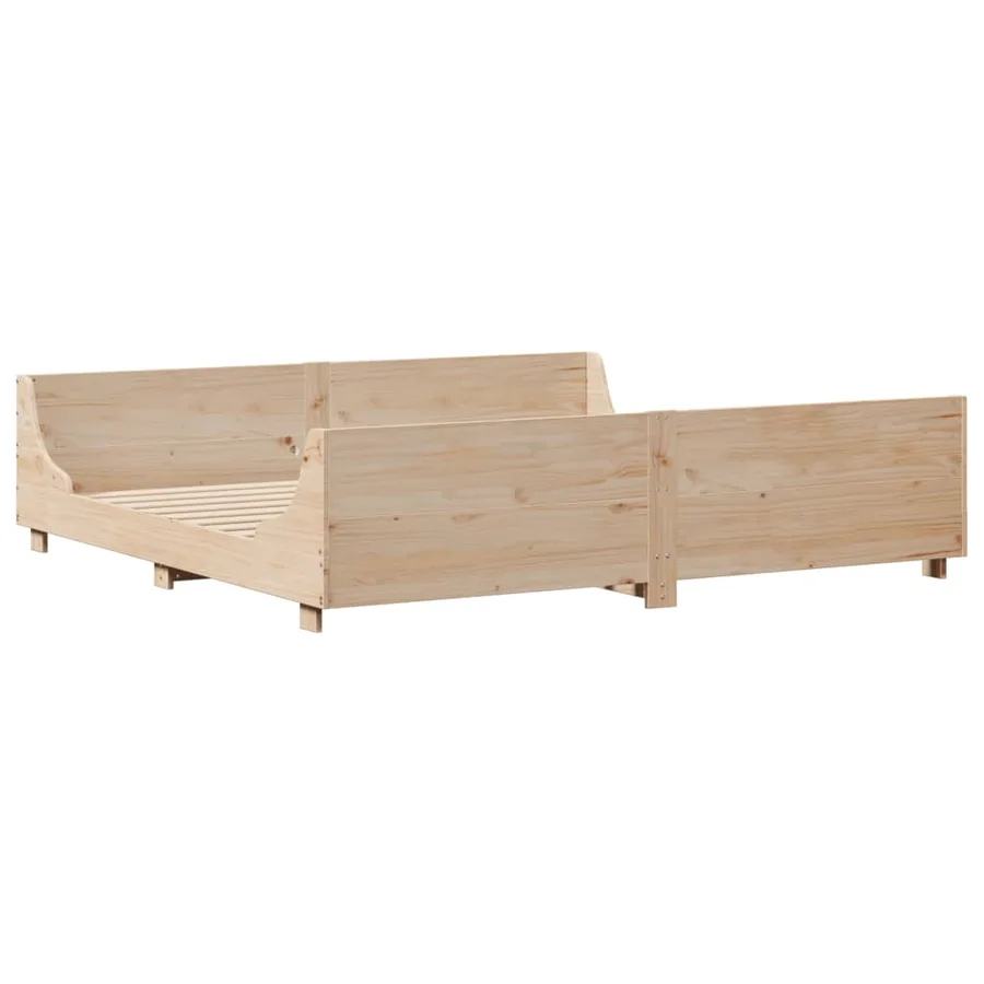 Cadre de lit sans matelas 180x200 cm bois massif de pin - 5