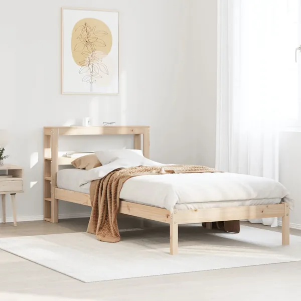 Cadre de lit sans matelas 90x190 cm bois de pin massif