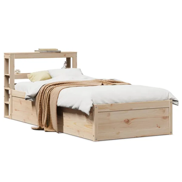 Cadre de lit avec tête de lit 90x190 cm bois de pin massif