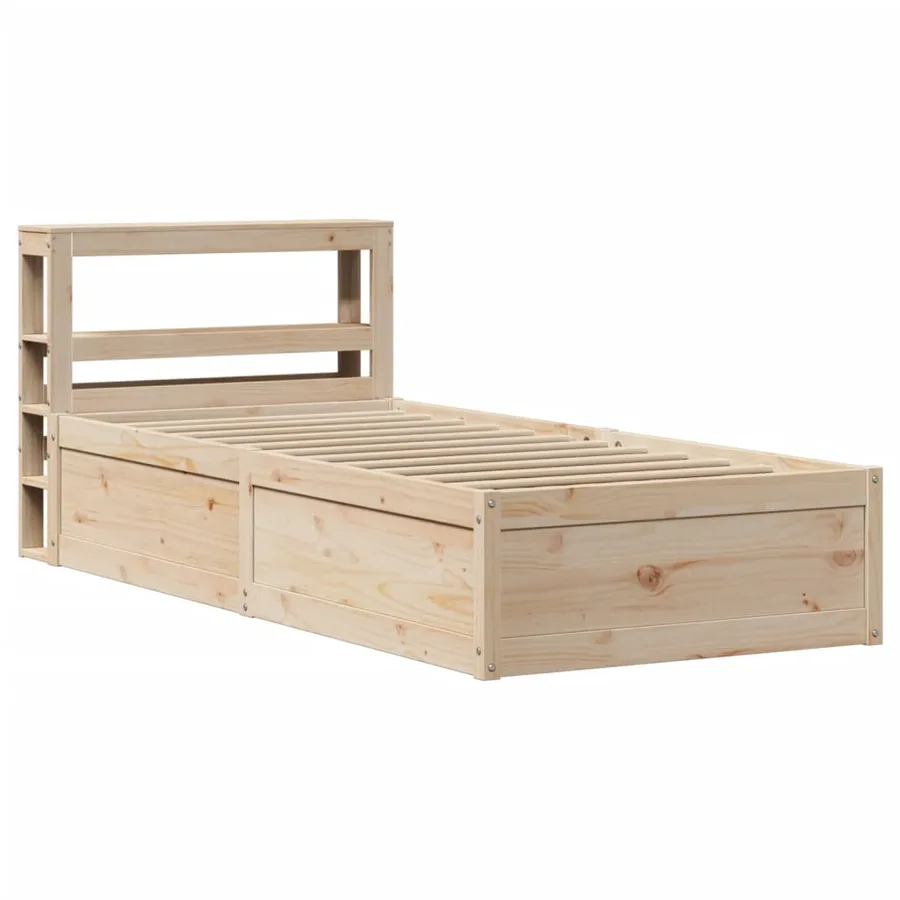 Cadre de lit avec tête de lit 90x190 cm bois de pin massif - 2