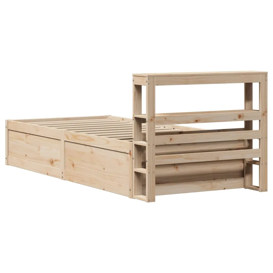 Cadre de lit avec tête de lit 90x190 cm bois de pin massif - 8