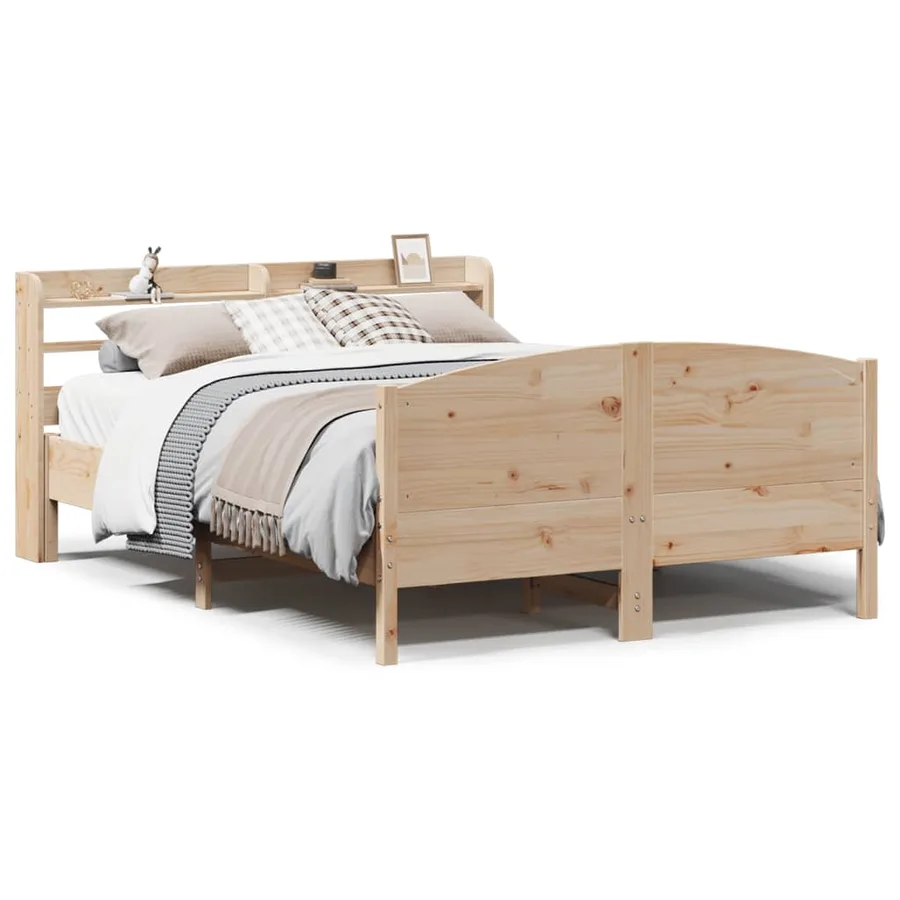 Cadre de lit sans matelas 160x200 cm bois massif de pin - 2