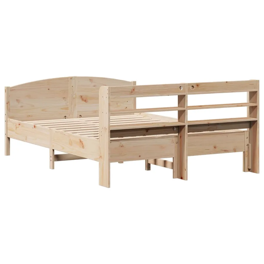 Cadre de lit sans matelas 160x200 cm bois massif de pin - 6